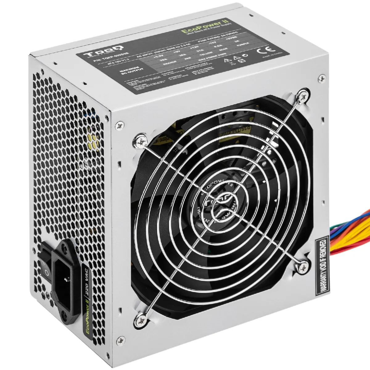 TOOQ - Bloc d'Alimentation ATX TQEP-500SSE - 500W - Argent - Image 3