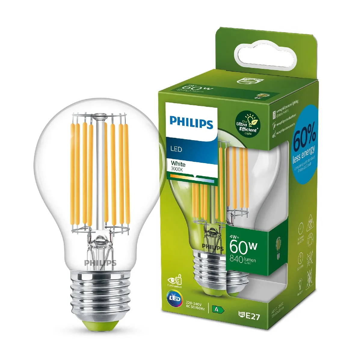 Ampoule LED E27 A60 840lm 4/ Philips .6 x H.10 5 cm - vue 4