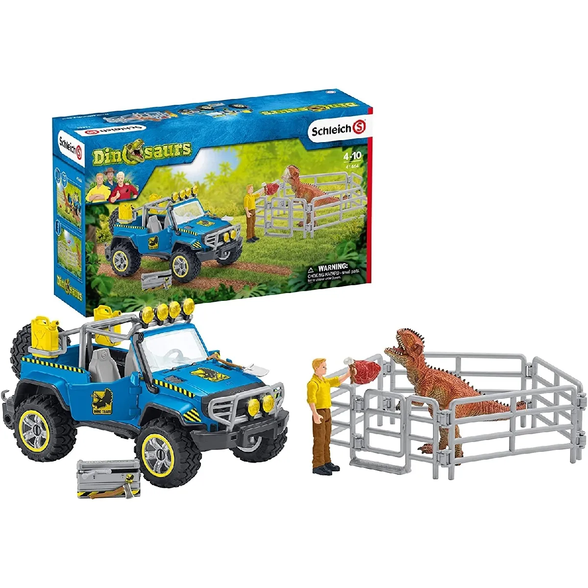 Schleich voiture tout-terrain dinosaures