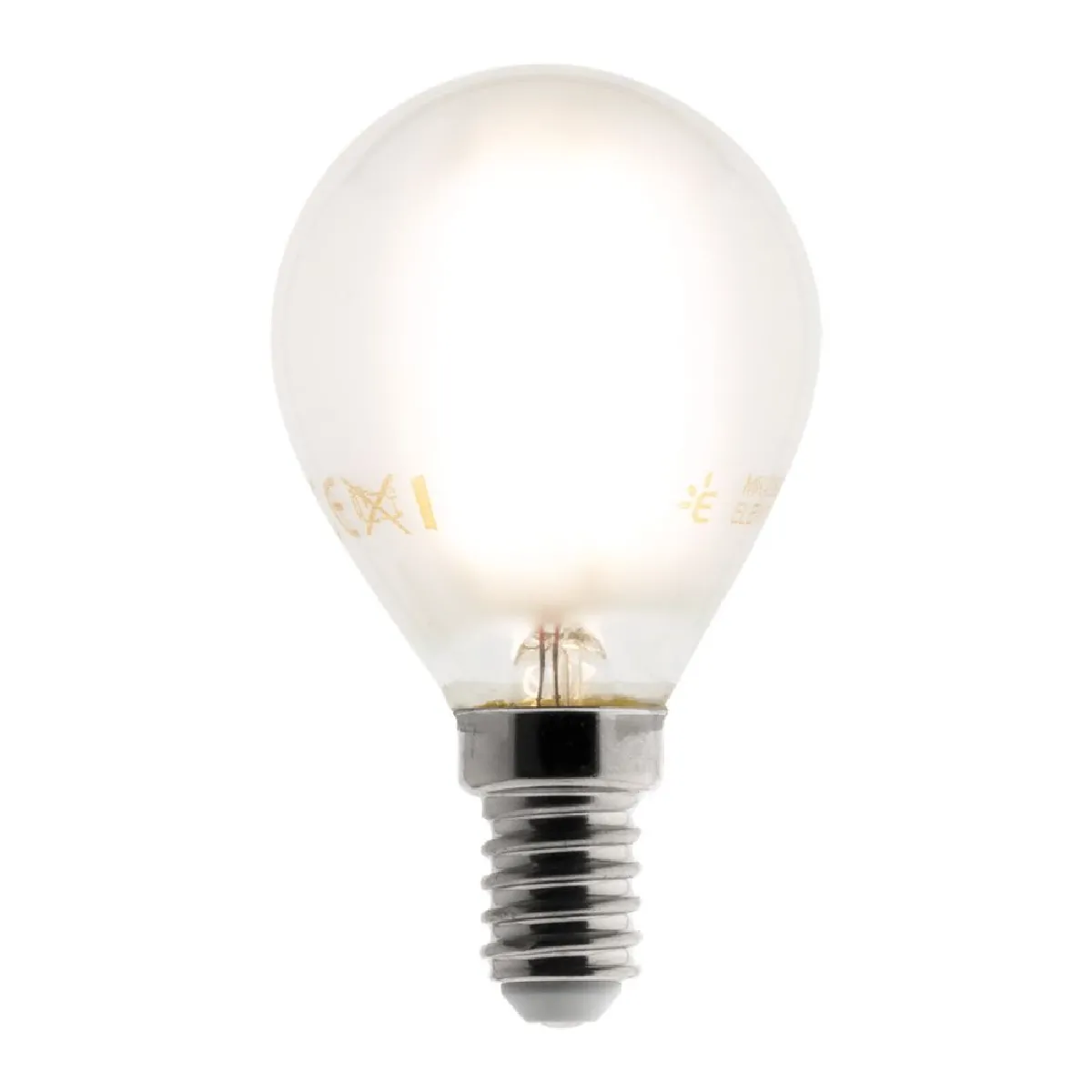 Elexity - Ampoule LED Filament Sphérique - E14 - 4W - 400lm - 2700K - Image 3
