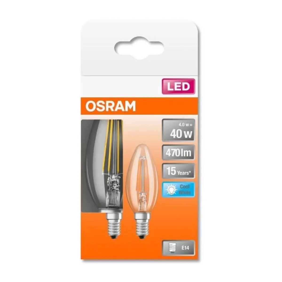 OSRAM LED sphérique verre dépoli E14 806lm chaud - vue 7