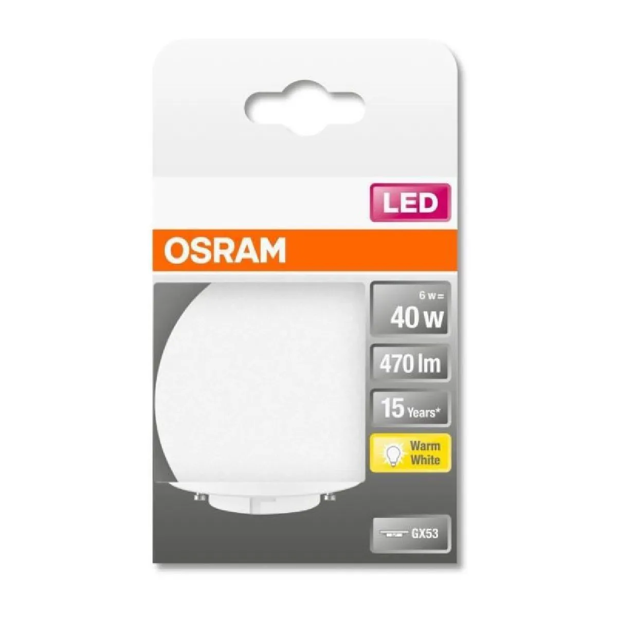 OSRAM Ampoule LED verre dépoli GX53 470lm chaud - vue 4