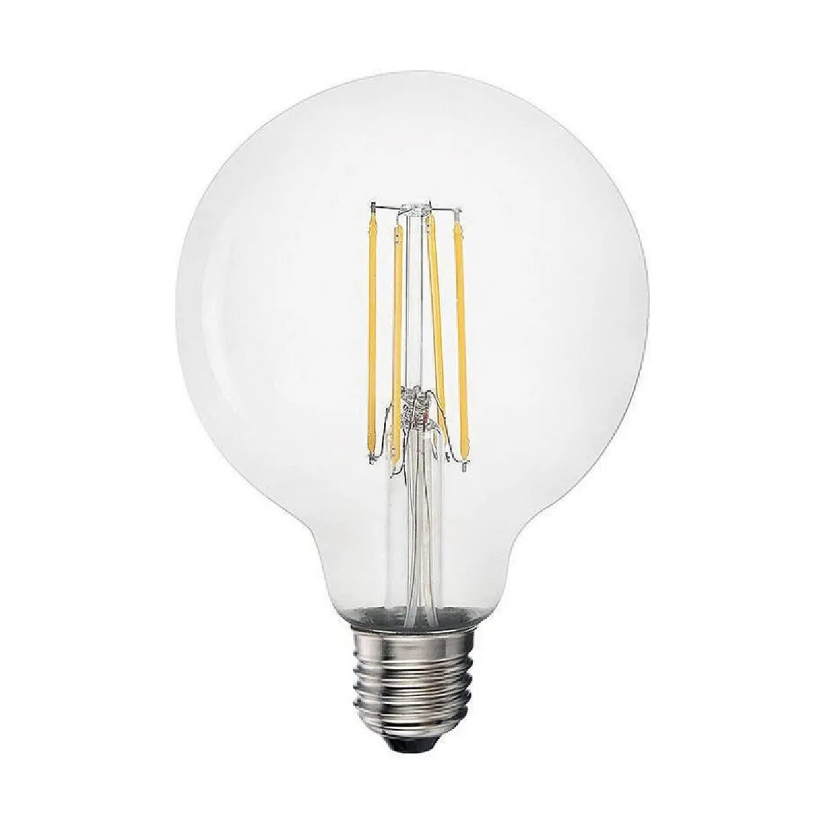Edm Blanc Ampoule Led E27 6W Globe G95 - Chaud