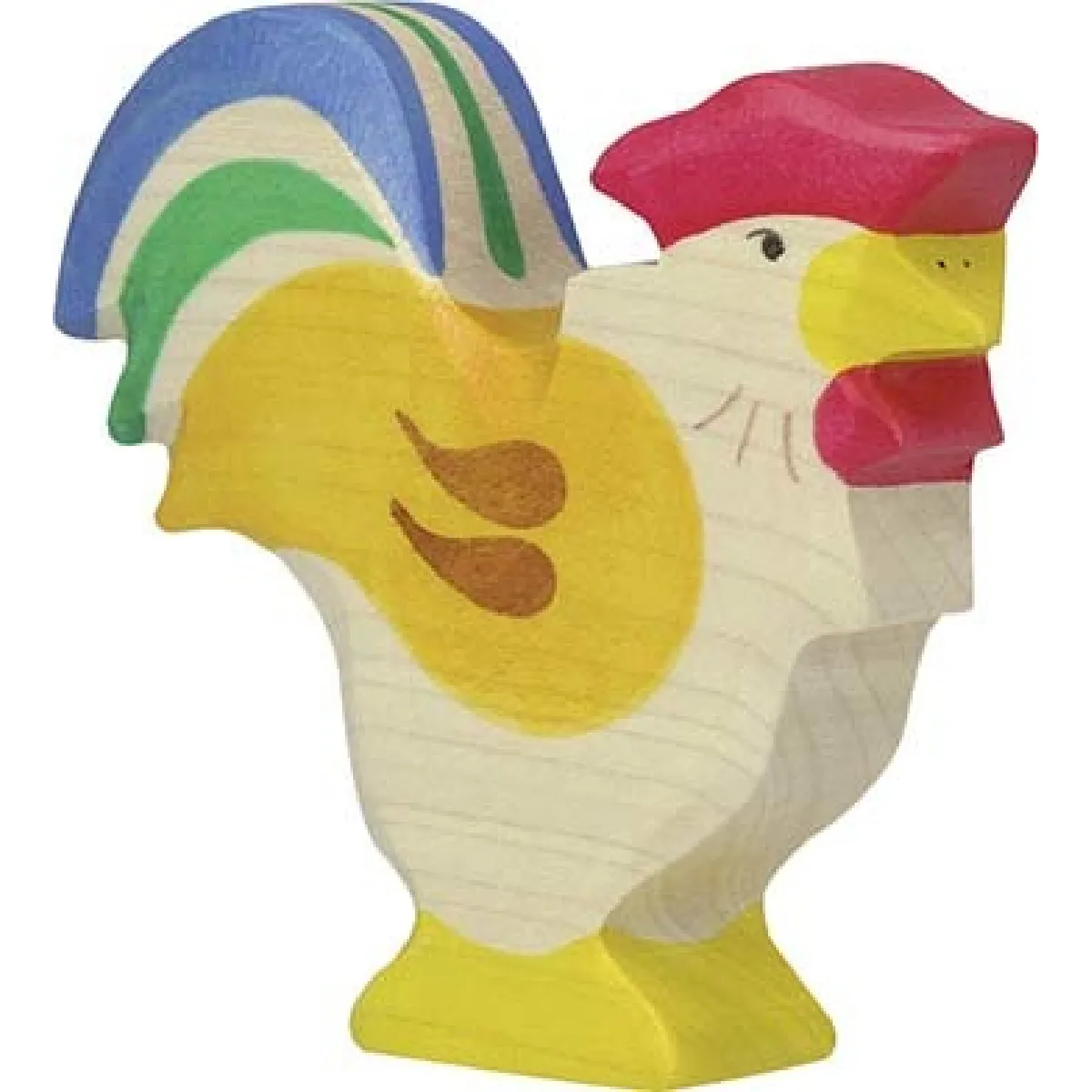 Holztiger figurine coq en bois