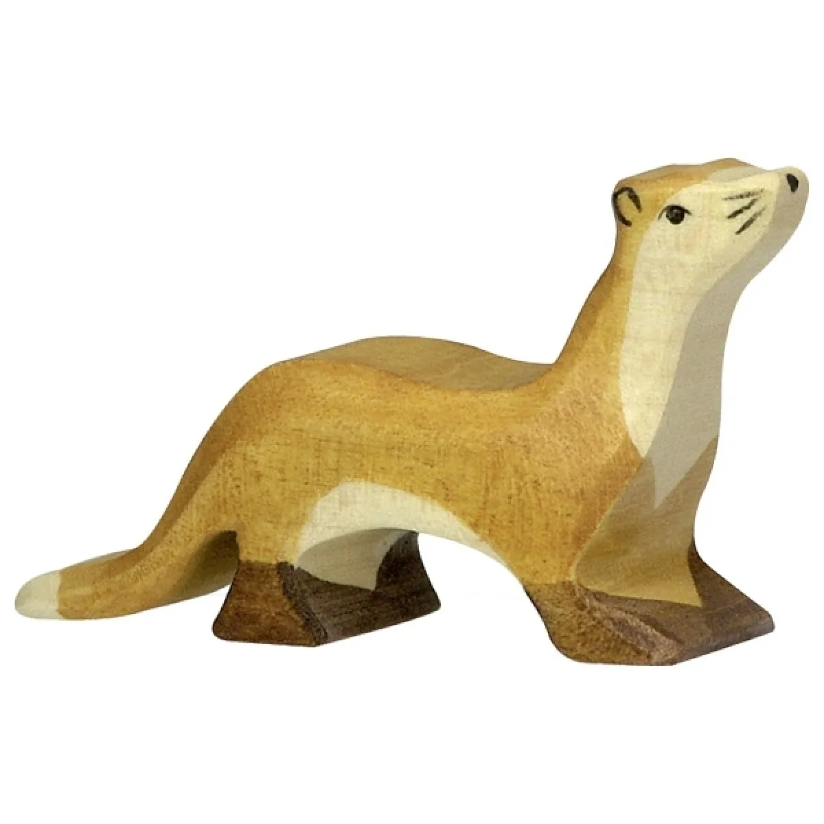 Holztiger Figurine furet en bois