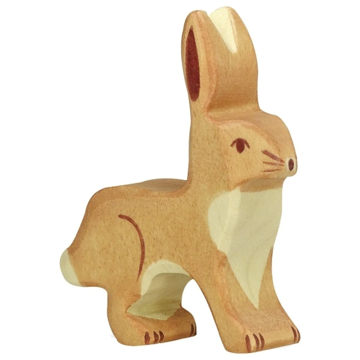 Holztiger figurine en bois lapin