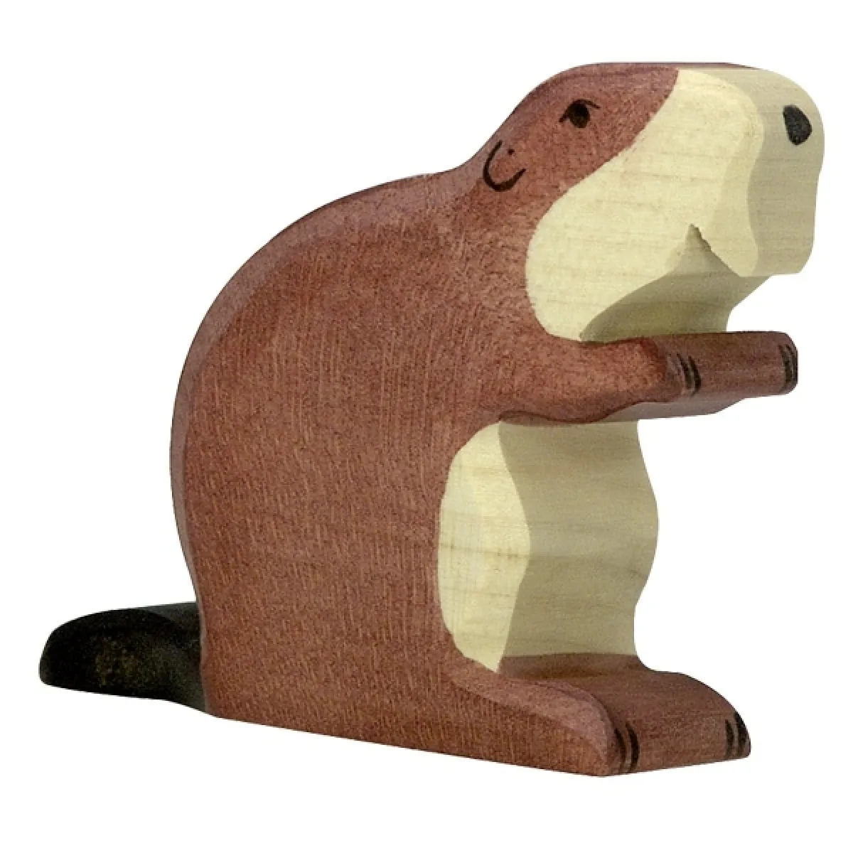 Holztiger figurine animal en bois Castor
