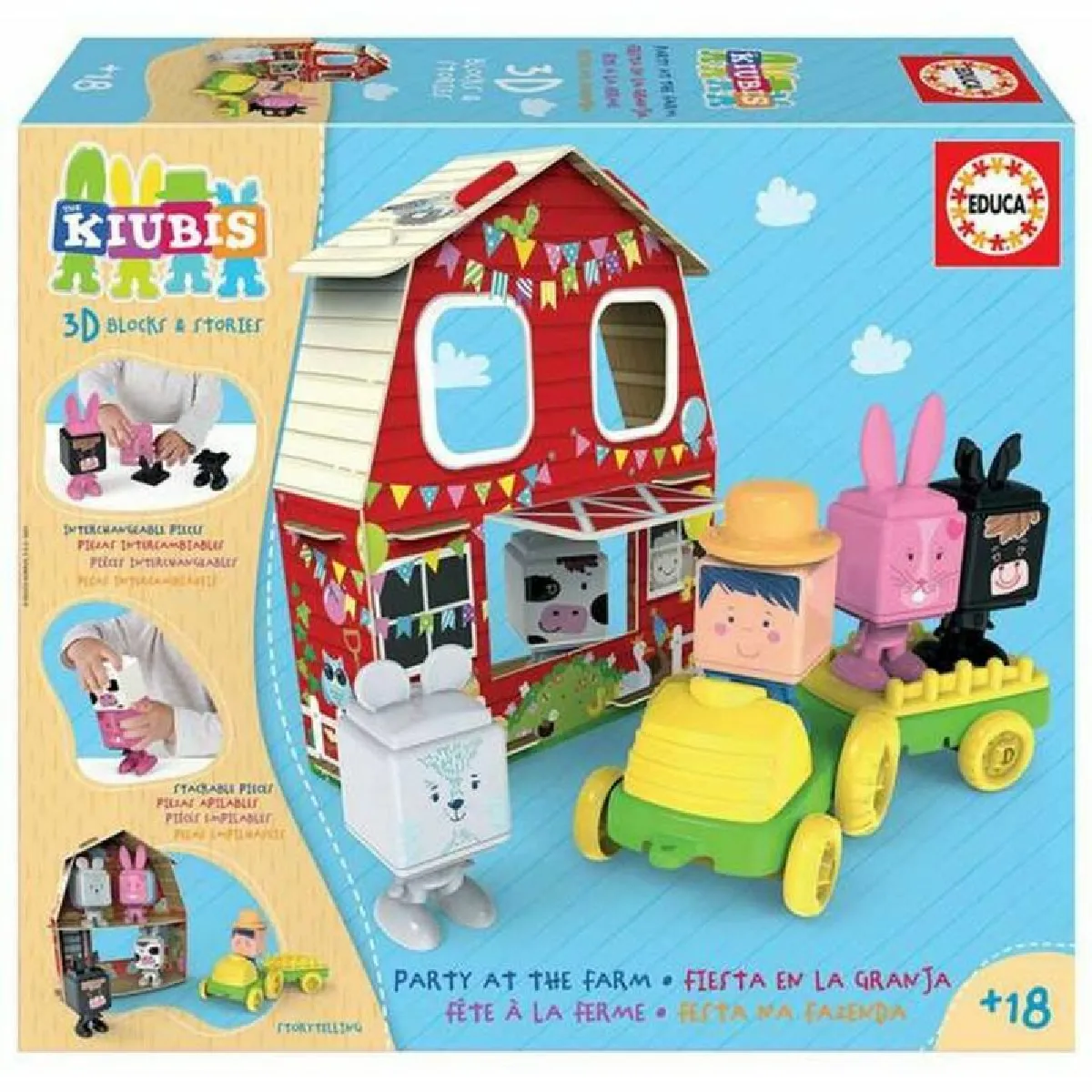 Comparer les prix de Educa figurines animaux Kiubis ferme