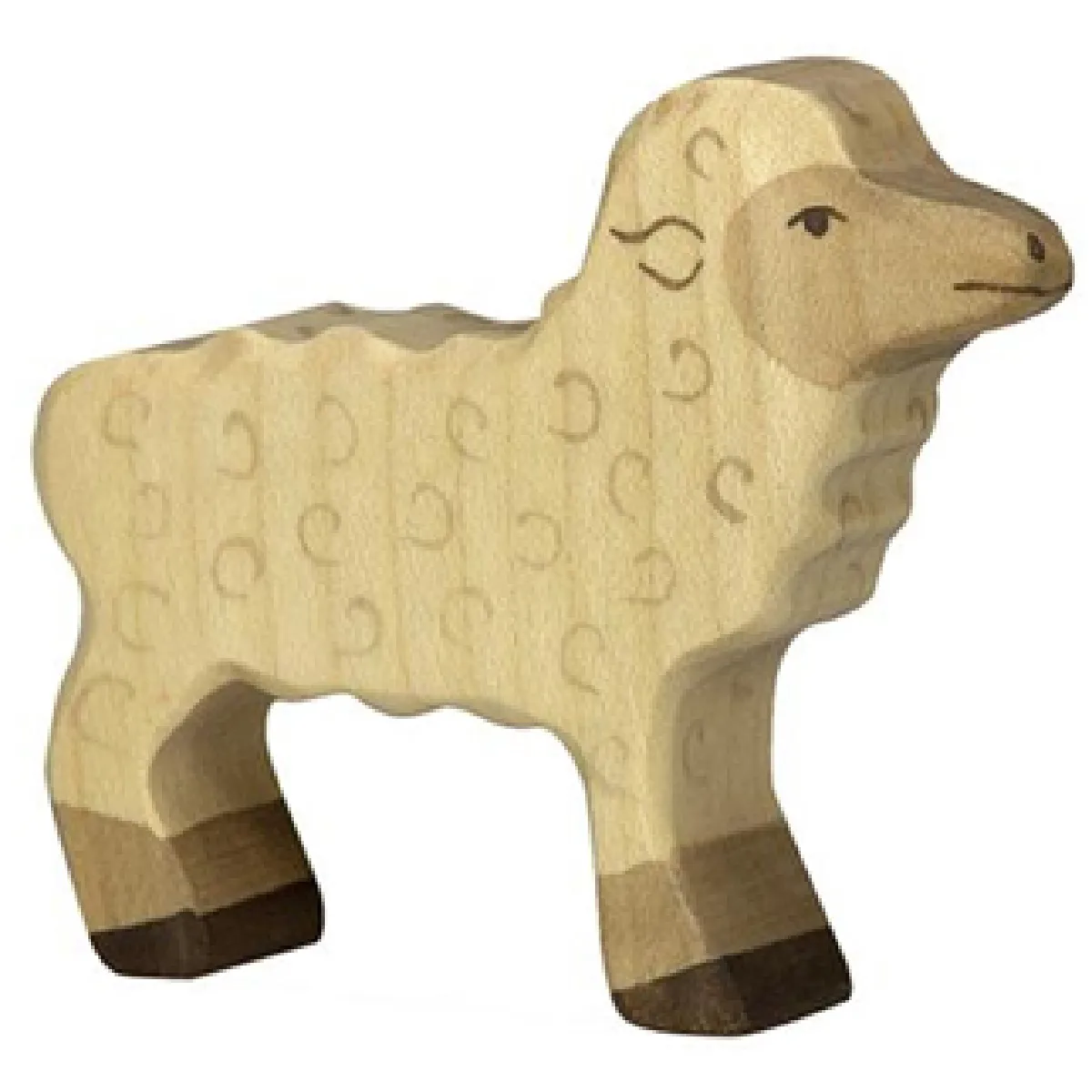 Figurine en bois agneau Holztiger