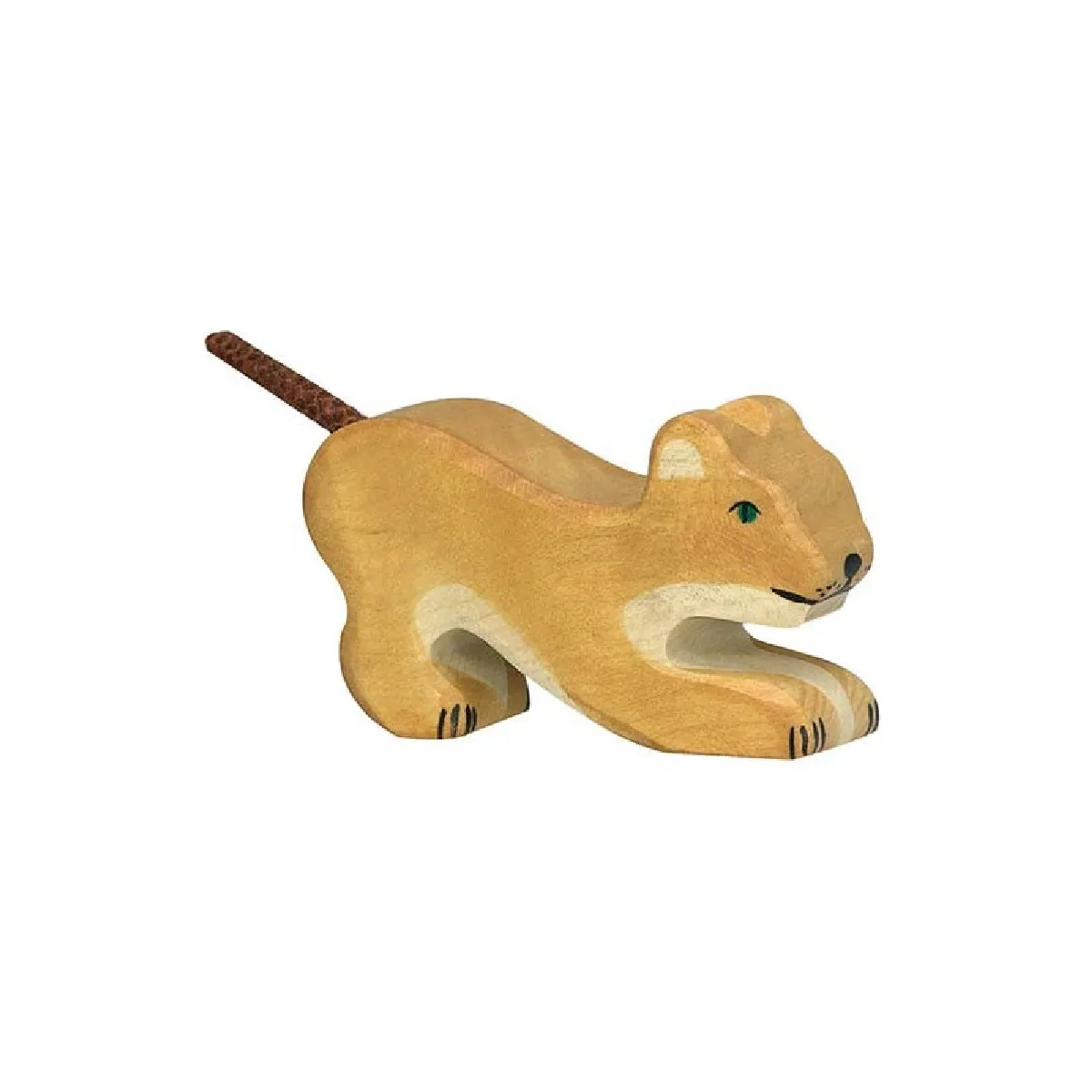 Holztiger figurine en bois lionceau