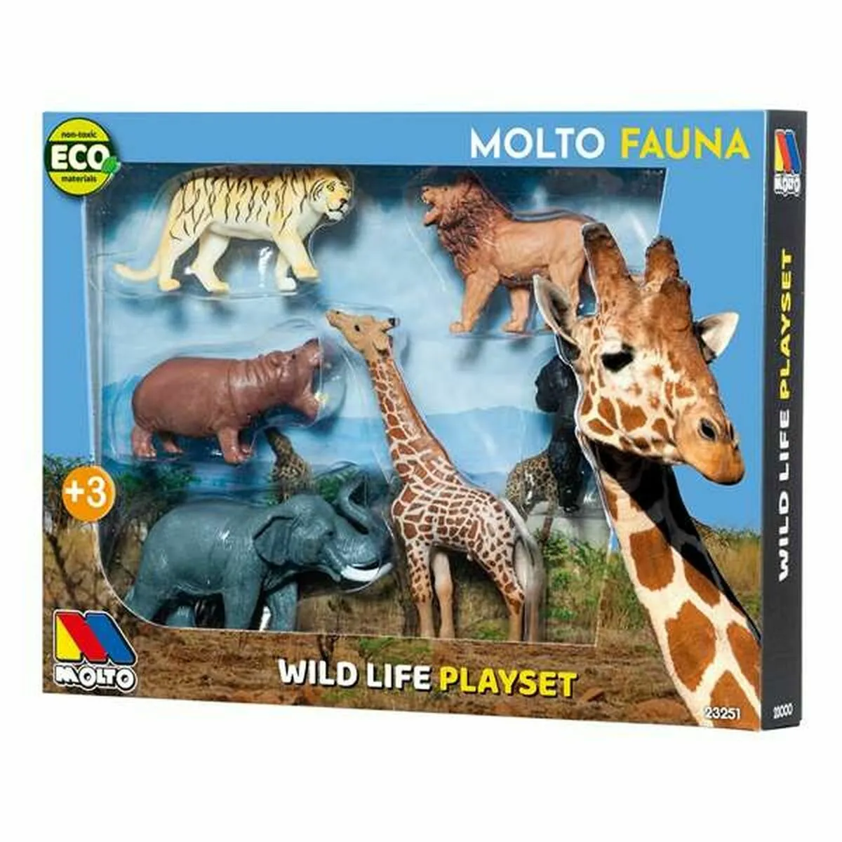 Comparer les prix de Molto coffret figurines animaux sauvages - 6 pièces