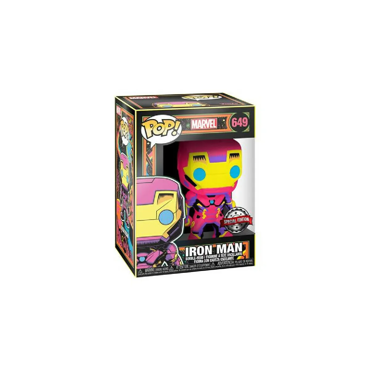 Funko figurine Pop Marvel Iron Man Black Light