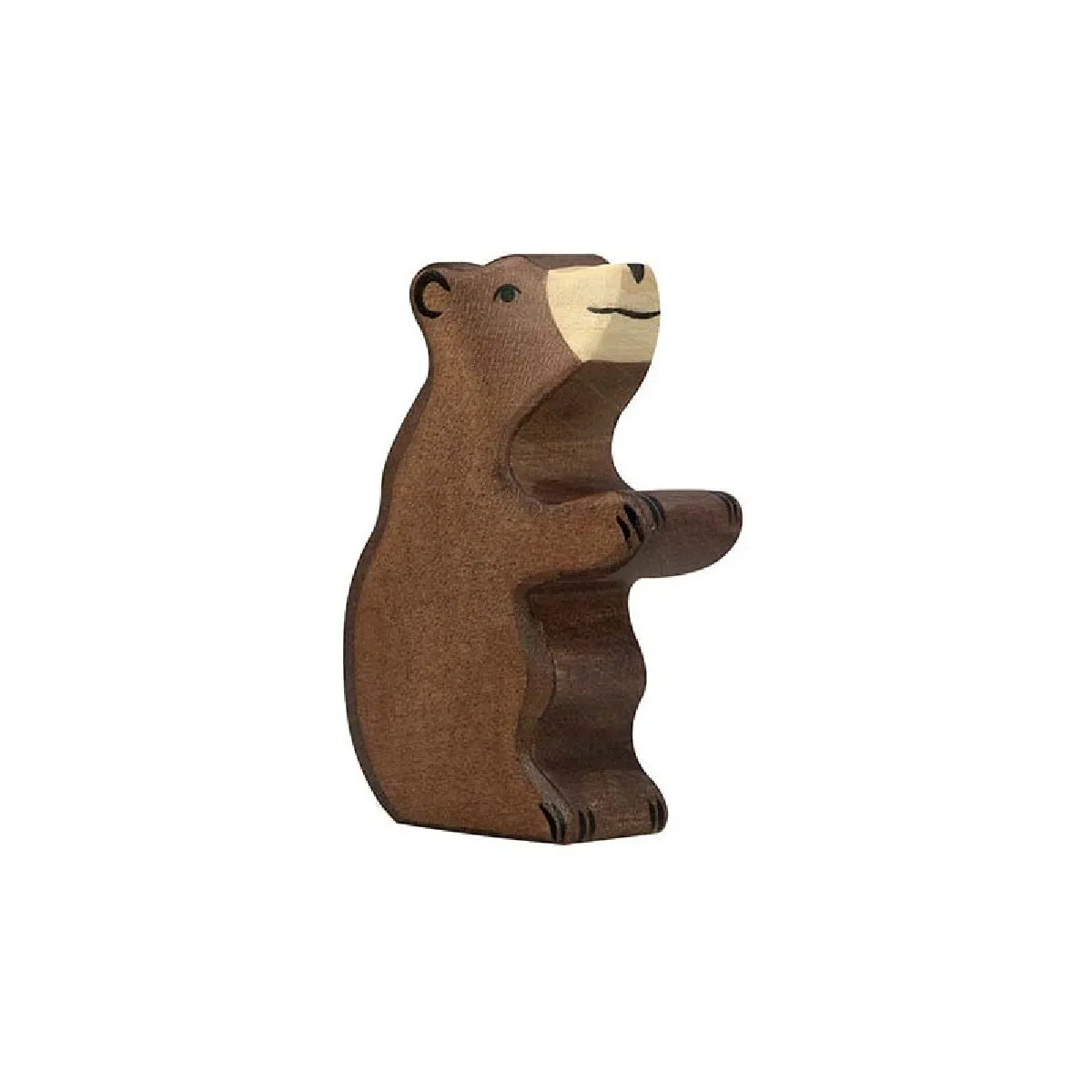 Holztiger Figurine ours brun petit assis