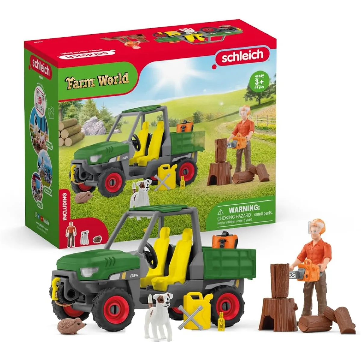 Schleich figurine garde forestier avec véhicule Farm World
