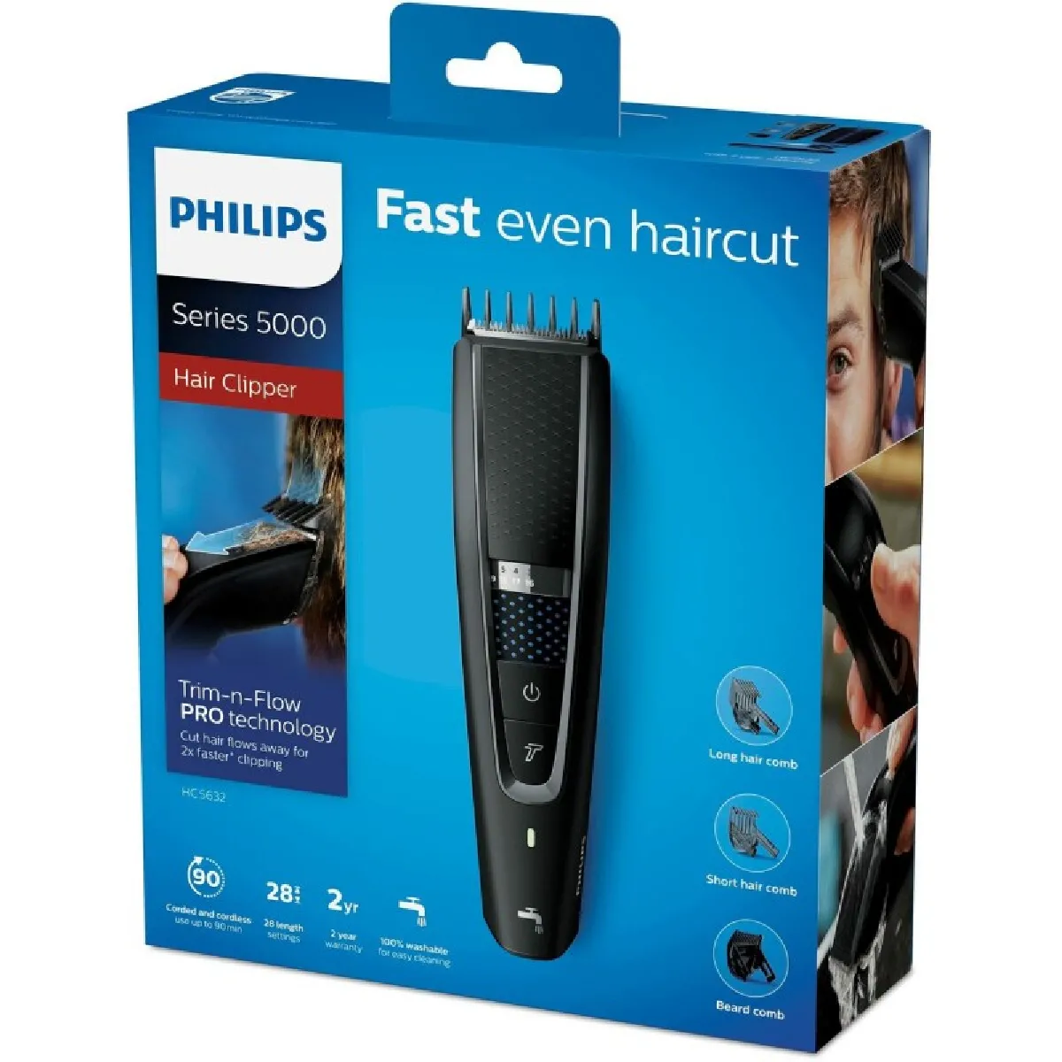 Philips tondeuse cheveux HC5632/15 - Noir