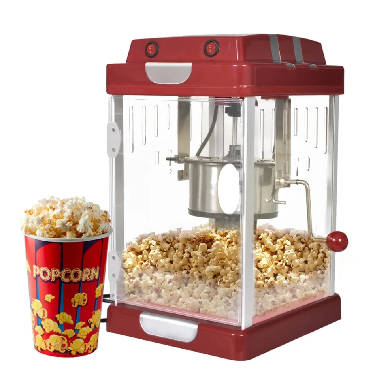 Machine À Pop-Corn VidaXL – Bouilloire Acier Inoxydable 2,5 oz, 310 W - vue 4