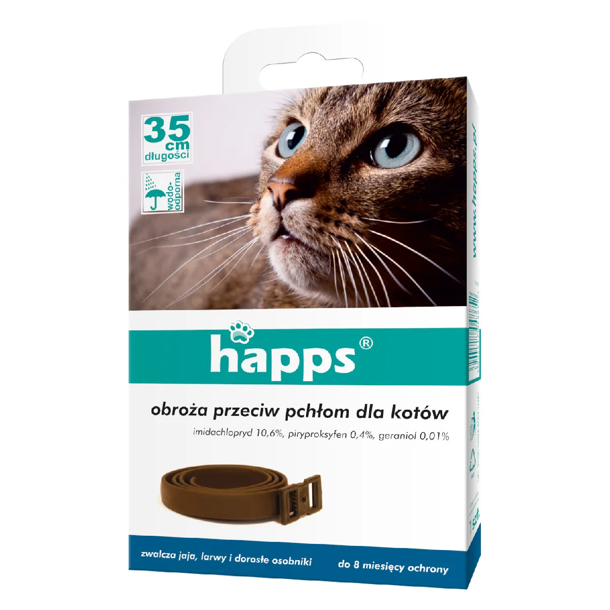 Comparer les prix de Collier contre les puces et les tiques Happs 35cm chats
