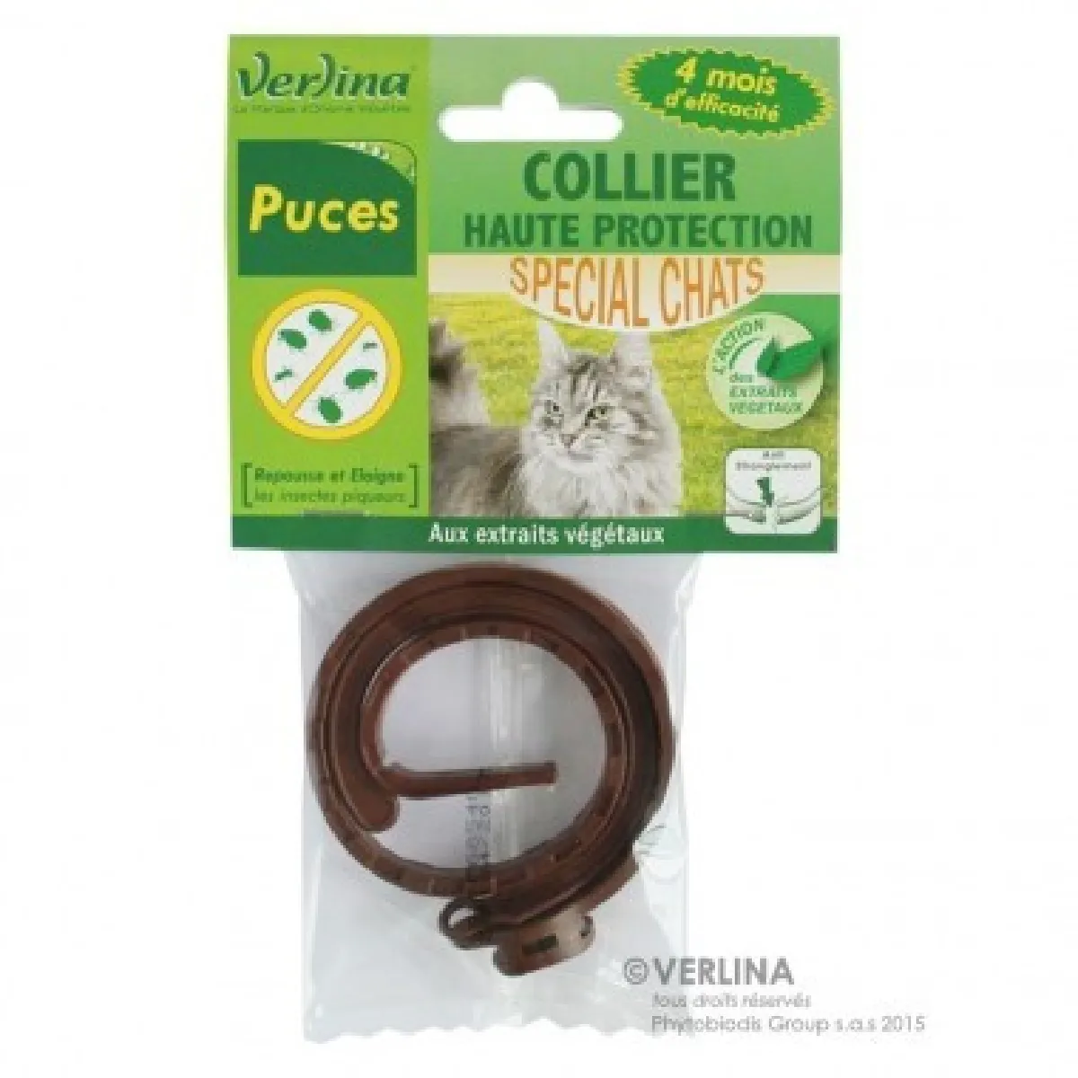 Verlina Collier antipuces pour chat - 150 g