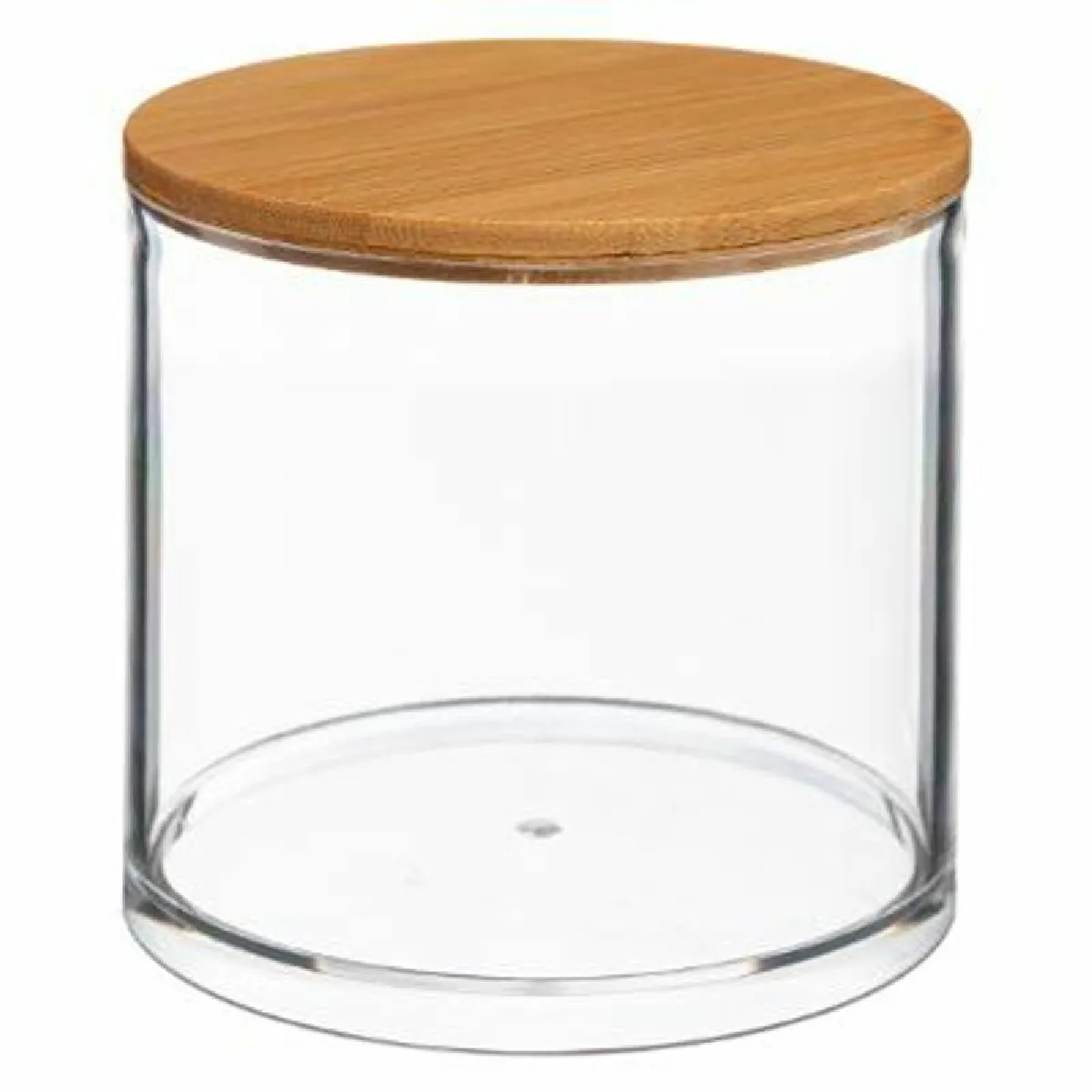 Générique Boîte À Coton Avec Couvercle Bambou