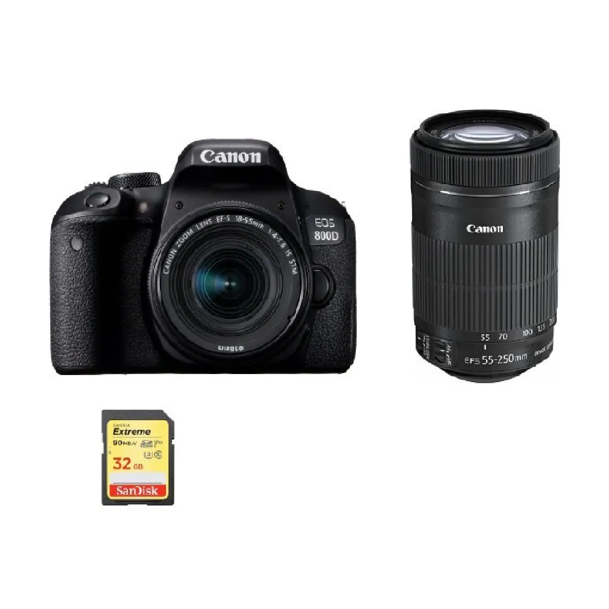 Canon EOS KIT EF 18 55mm + 55 250mm - vue 2