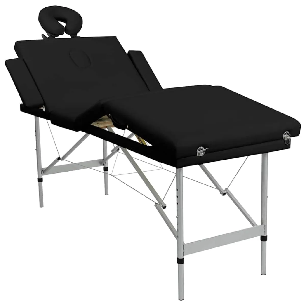 vidaXL Table de massage pliable 4 zones
