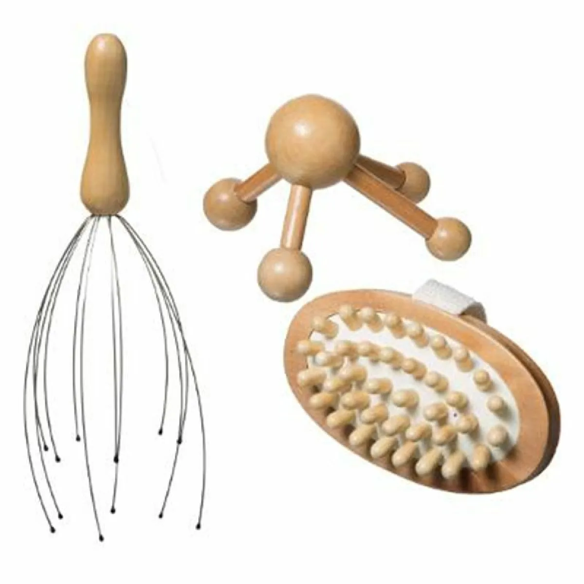 Générique Coffret De Massage En Bois – 3 Pièces