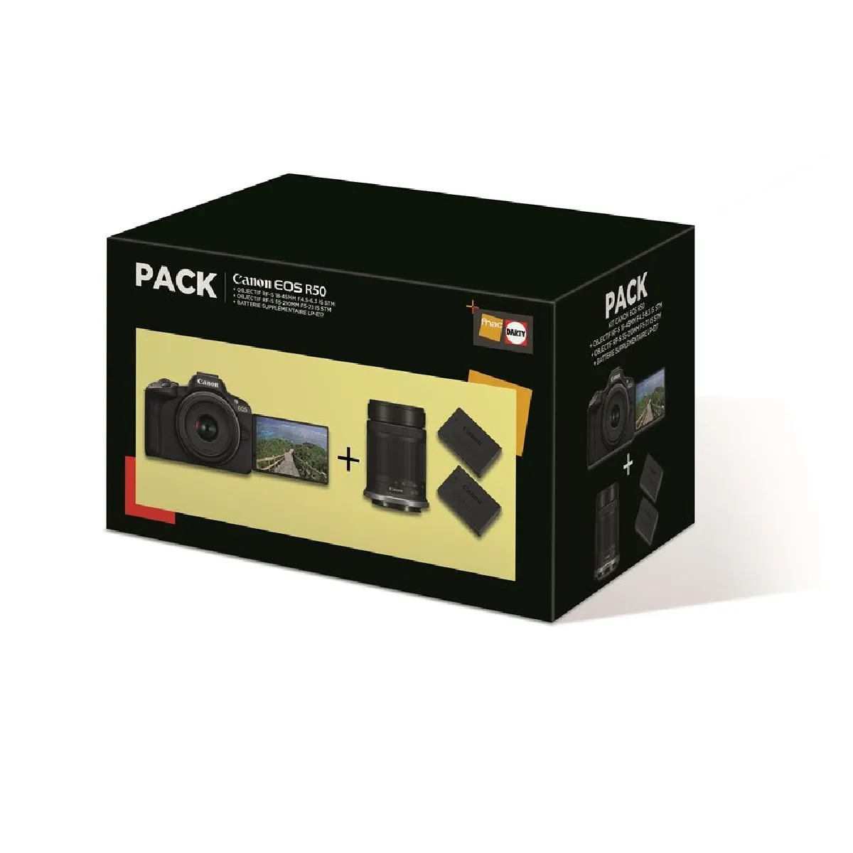 Appareil Photo Hybride Canon EOS R50 5811C057 – Capteur APS-C 24.2 MP, Vidéo 4K, Double Objectif