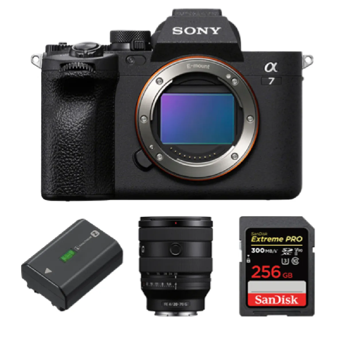 Sony Alpha A7 Mark IV Appareil photo + FE 20 70mm F4 G + batterie NP FZ100 + SanDisk Extreme Pro SDXC UHS II U3 V90 300 Mo/ - vue 4