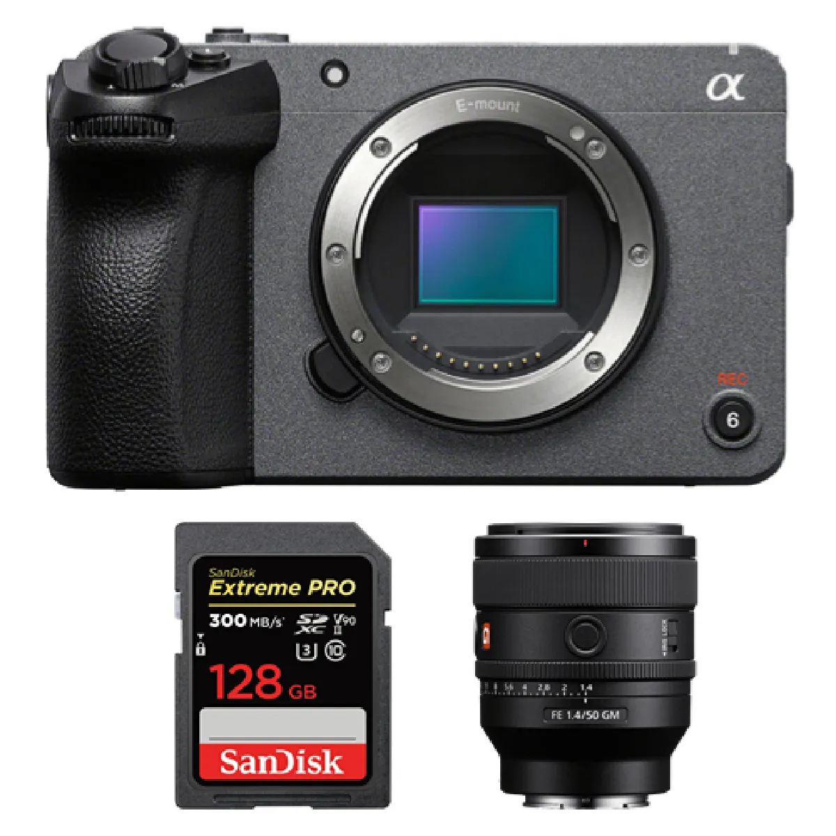 Sony FX30 + FE 50 mm + SanDisk