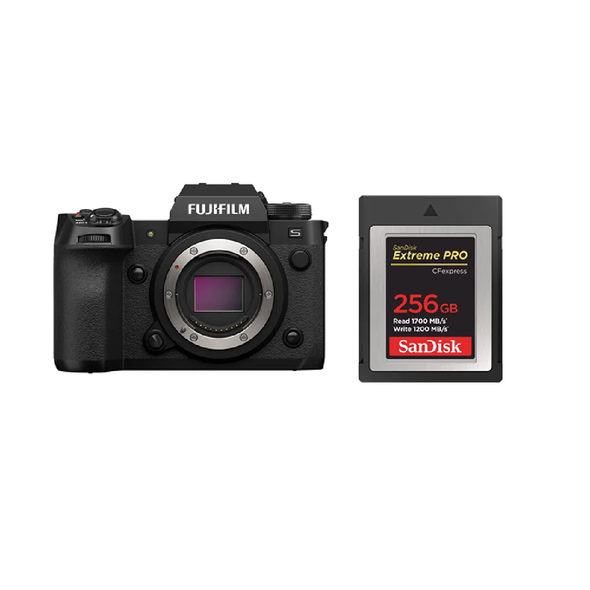 Boîtier FUJIFILM X H2S + Carte SanDisk Extreme Pro CF CFexpress Type B - vue 3
