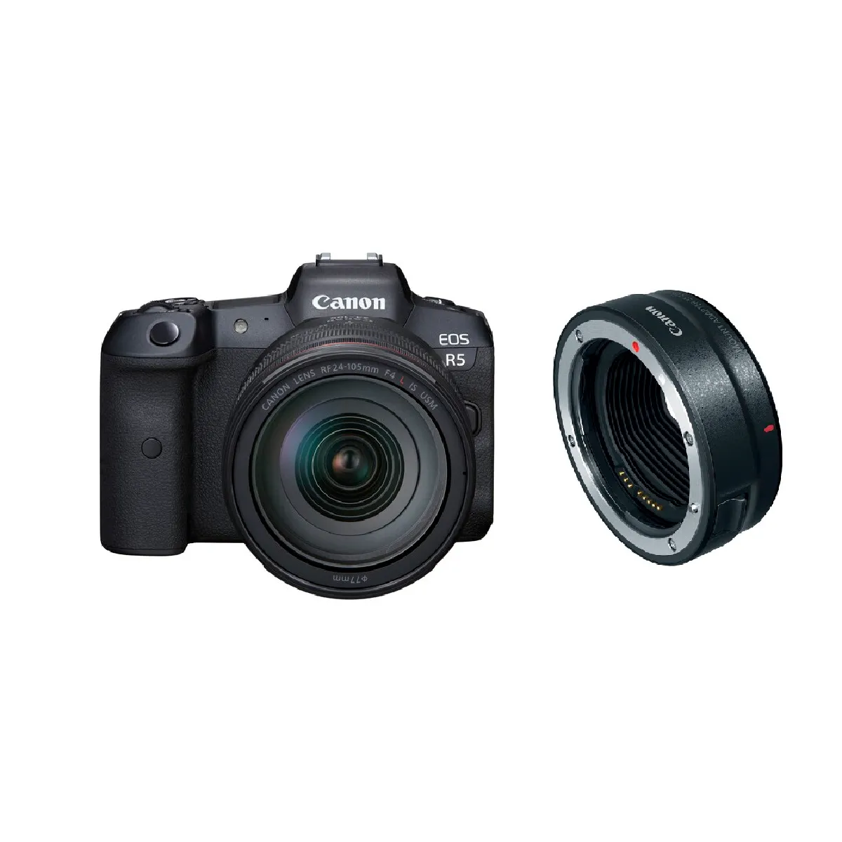 Canon EOS R5 + 24 105mm + adaptateur