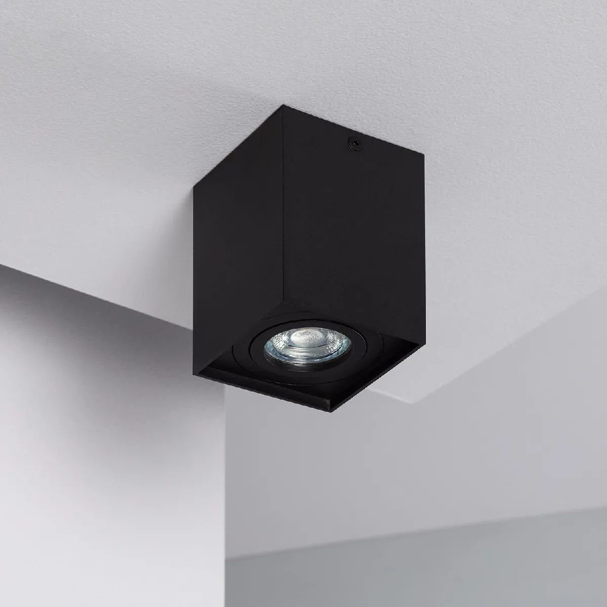 Ledkia Noir Jaspe Plafonnier Aluminium