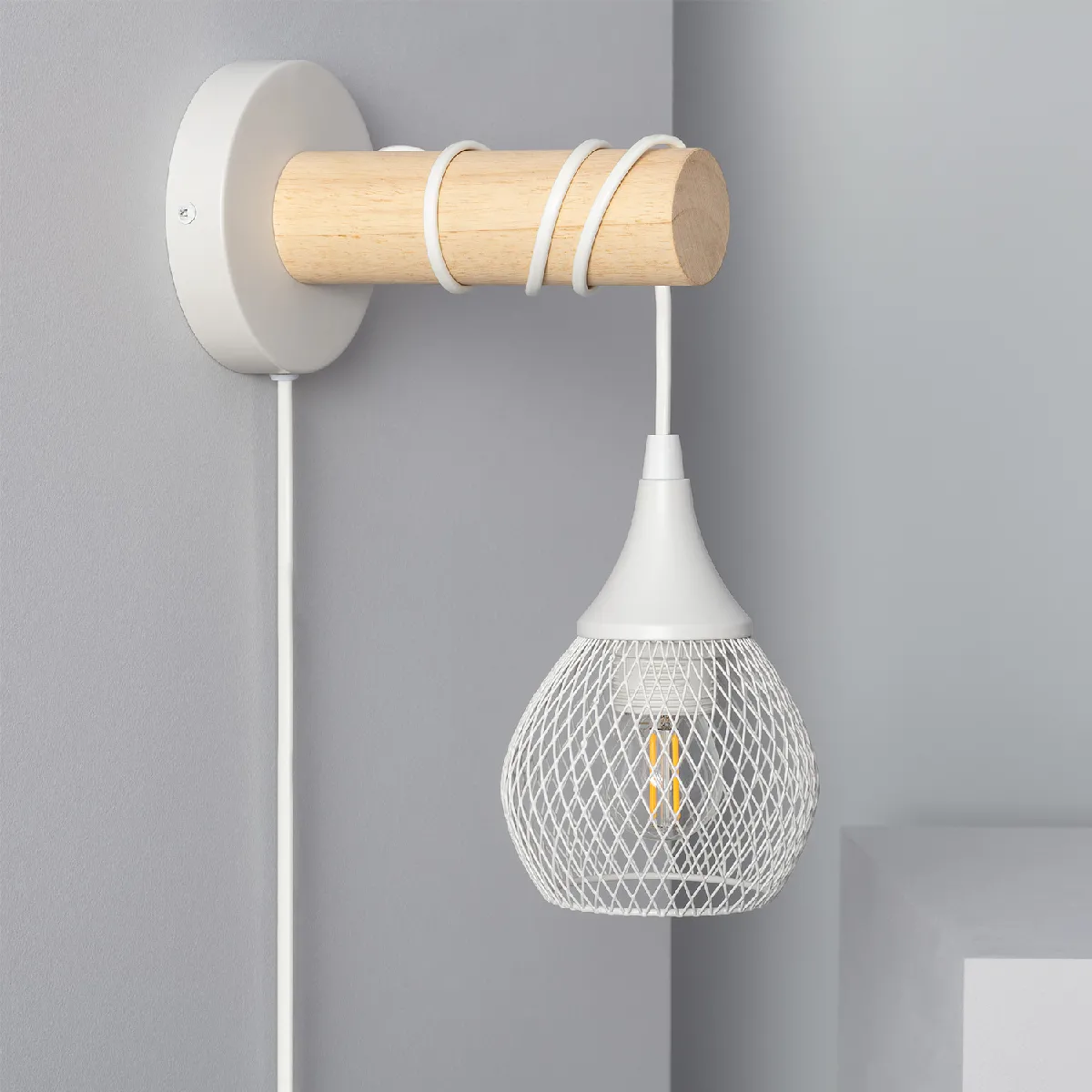 Ledkia Applique murale Monah - Blanc Ledkia Applique murale Monah - Blanc