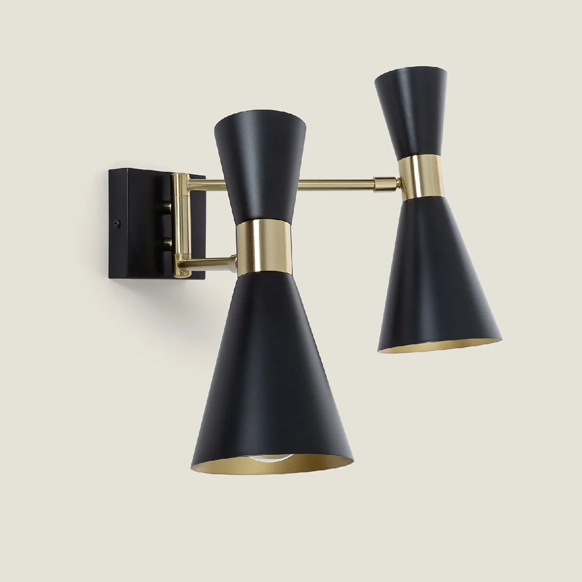Ledkia Applique Métal Jigger 2 spots - Noir Ledkia Applique Métal Jigger 2 spots - Noir