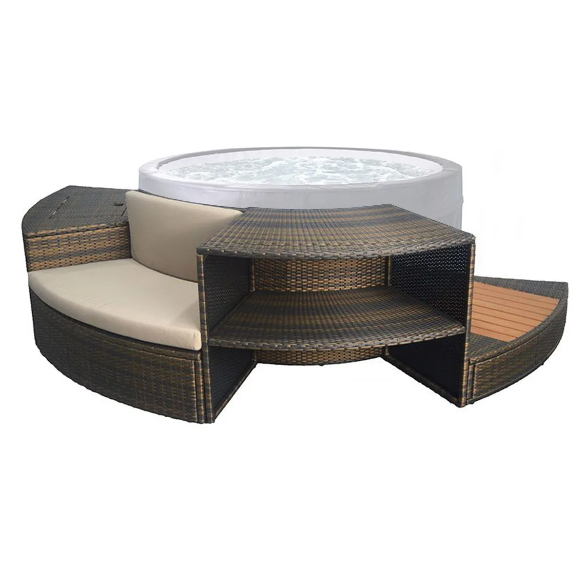 NETSPA  Mobilier 5 Modules Spa Vita - Marron