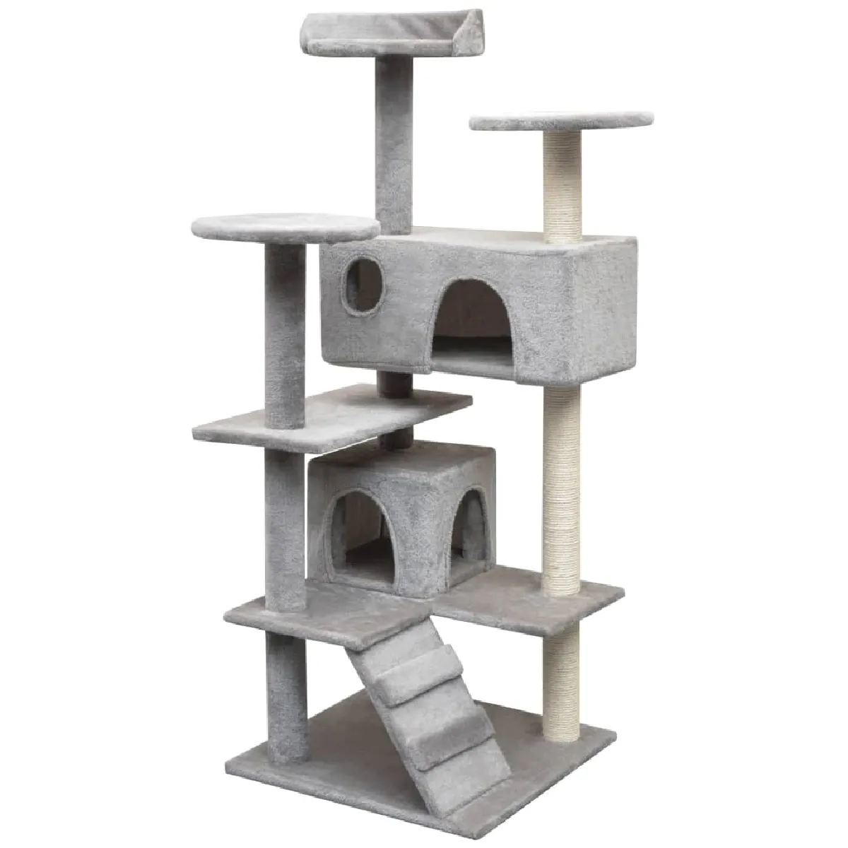 Vidaxl Gris Arbre À Chat Avec Griffoirs En Sisal 125 Cm - Image 3
