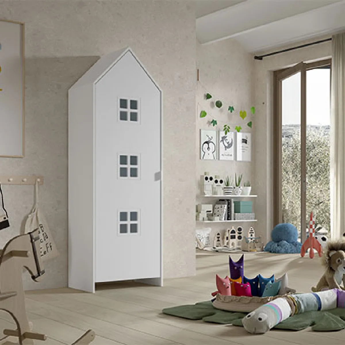 Mes Armoire enfant 1 porte - Jaune