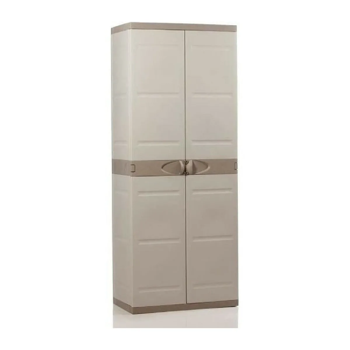PLASTIKEN Armoire haute 2 portes - Beige/Taupe PLASTIKEN Armoire haute 2 portes - Beige/Taupe