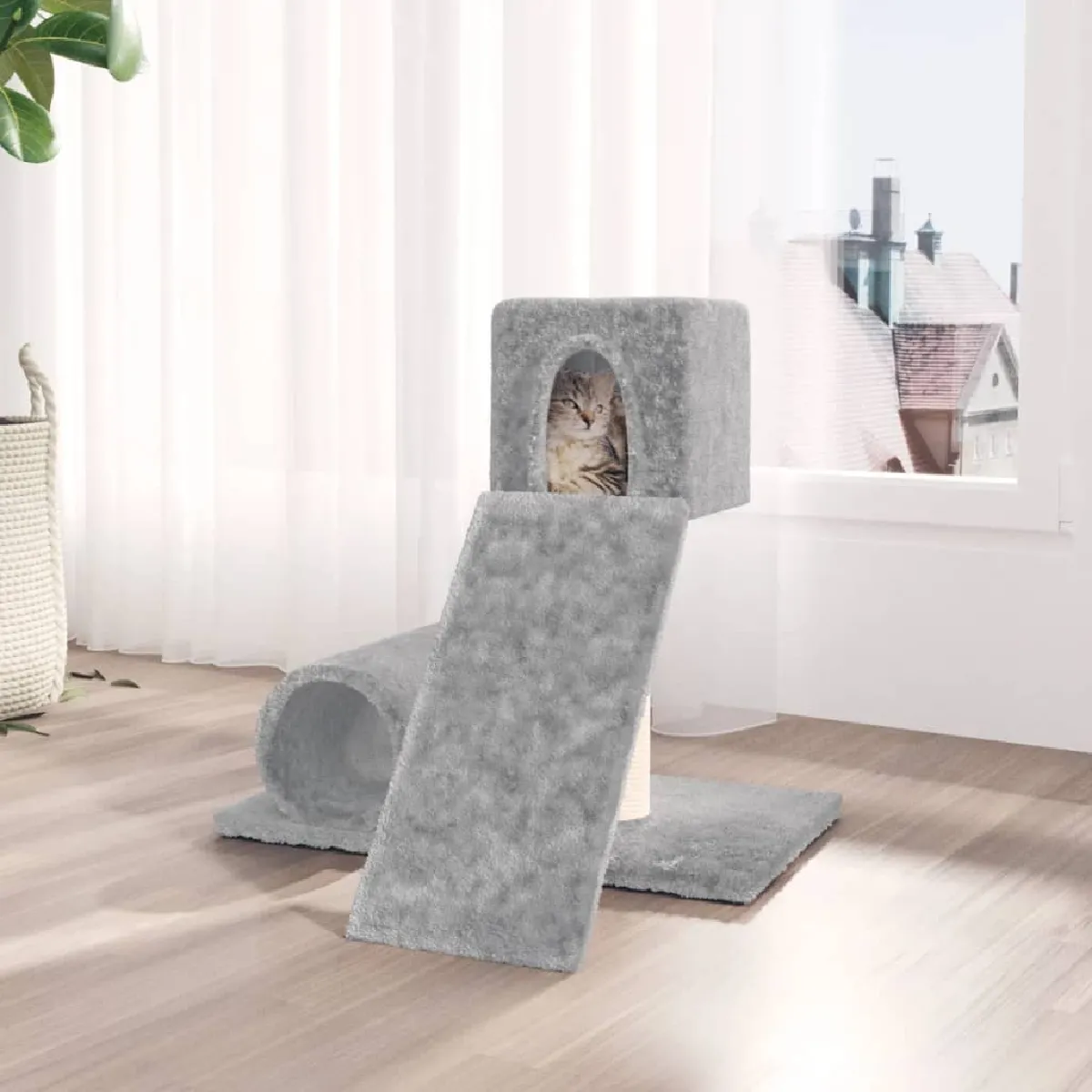 vidaXL Arbre à chat 59 cm - Gris clair