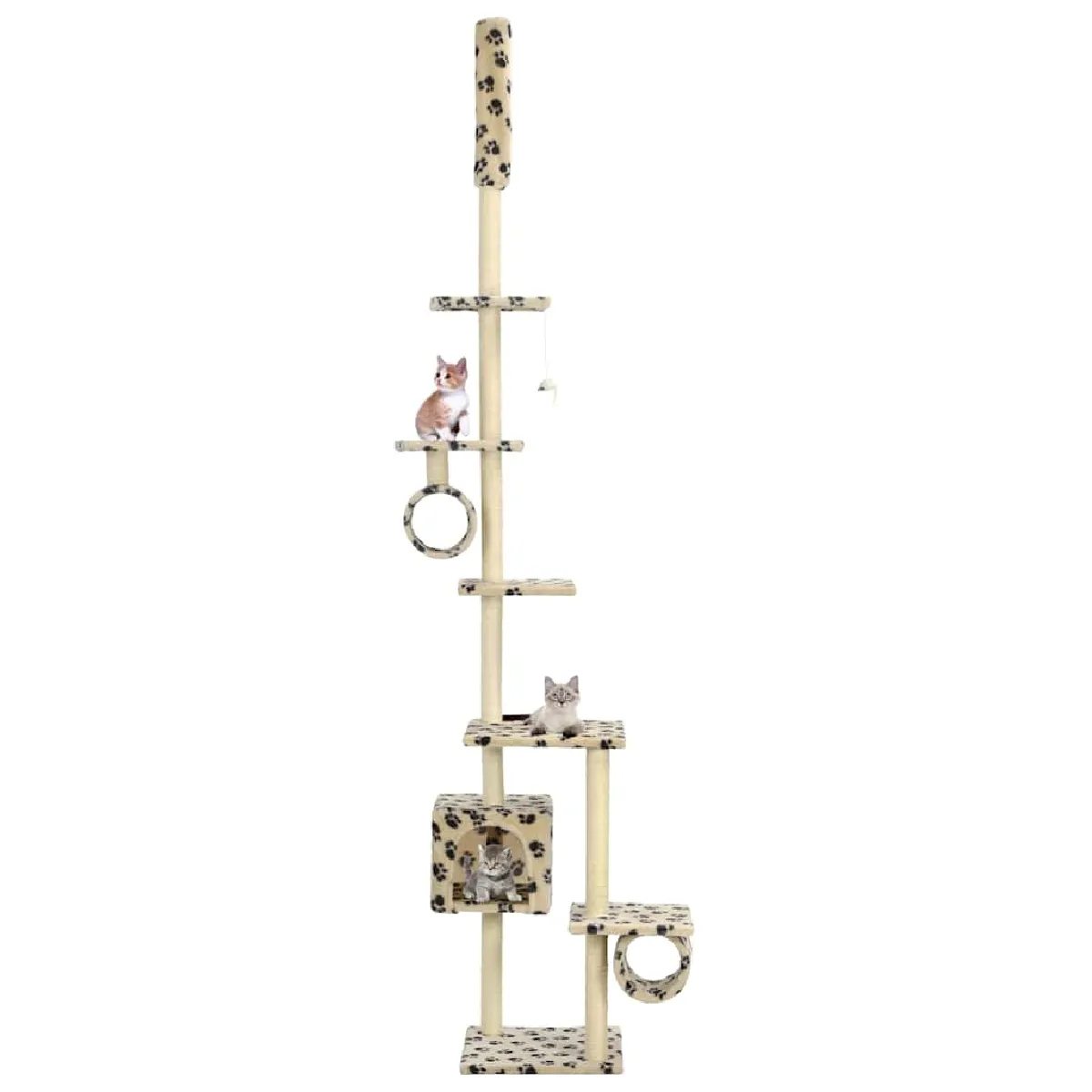 Vidaxl Arbre à chat avec griffoirs - Beige 260 cm
