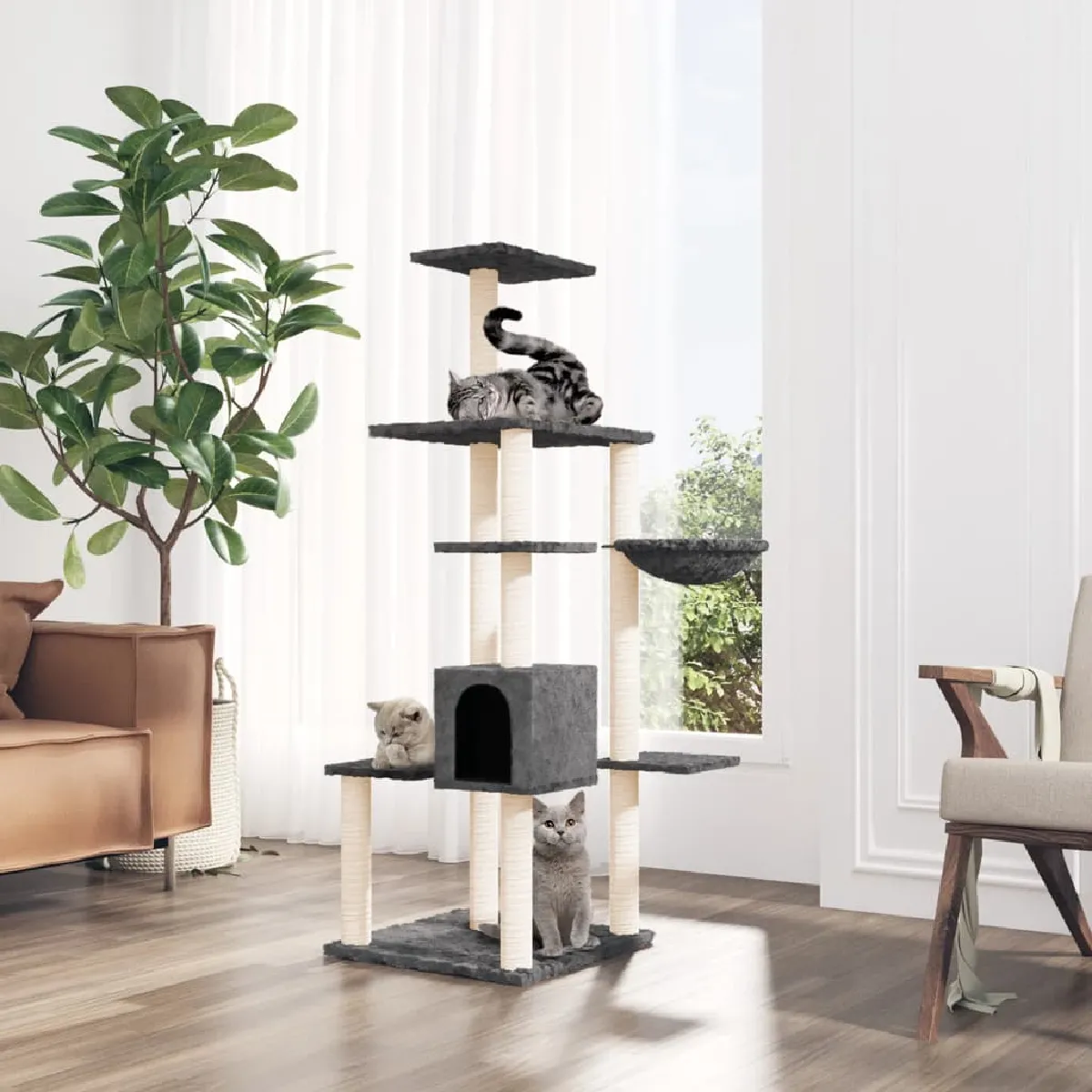 vidaXL Arbre à chat 142 cm
