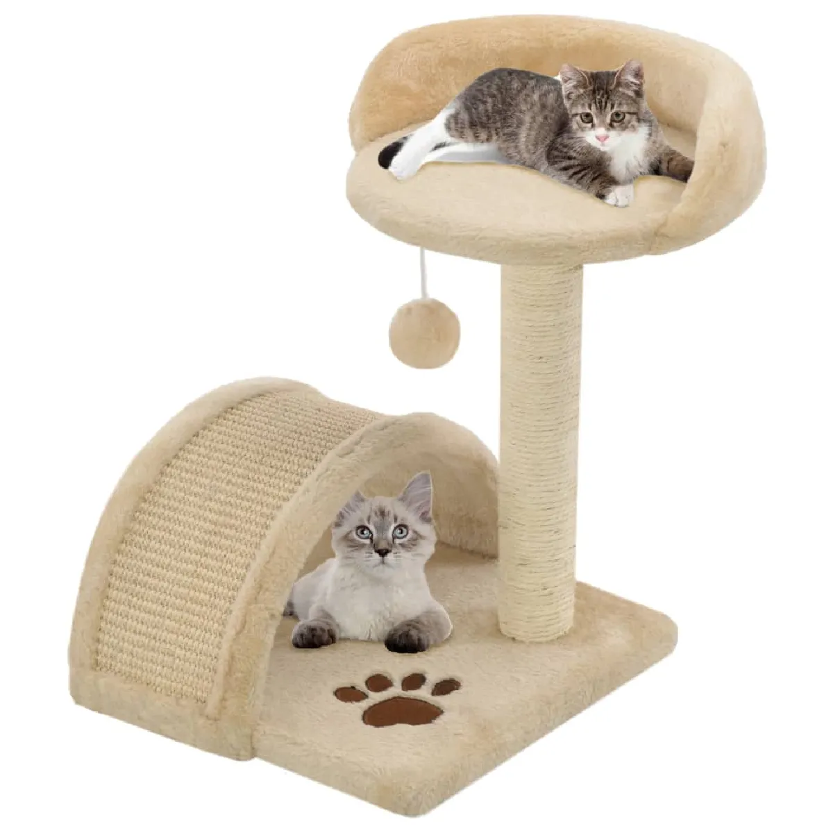 Meilleurs prix pour vidaXL Arbre à chat Griffoir Sisal 40 cm Beige et Marron