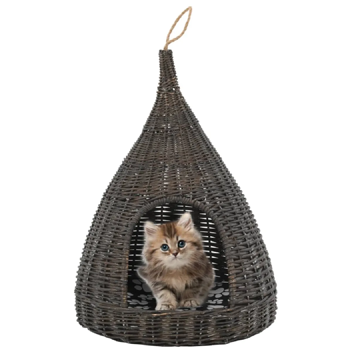vidaXL Panier pour chats Gris 40x60 cm vidaXL Panier pour chats Gris 40x60 cm