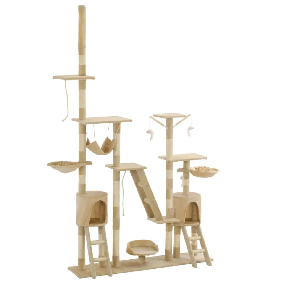 Arbre &agrave; chat Helloshop26 - 230-250 cm Beige