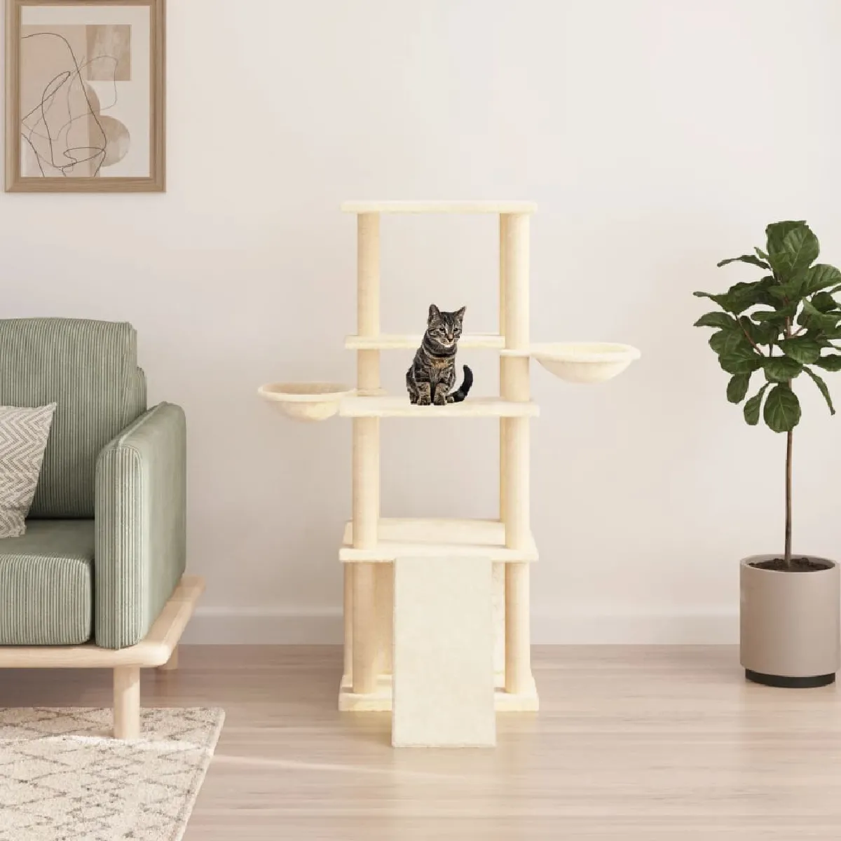 vidaXL Arbre à chat Crème