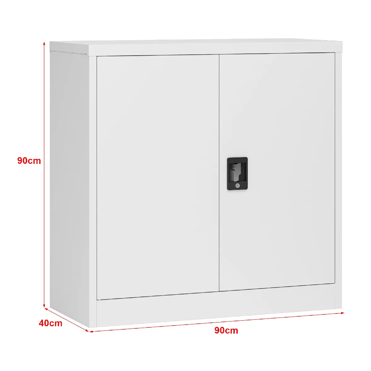 Armoire de bureau métallique - Gris clair