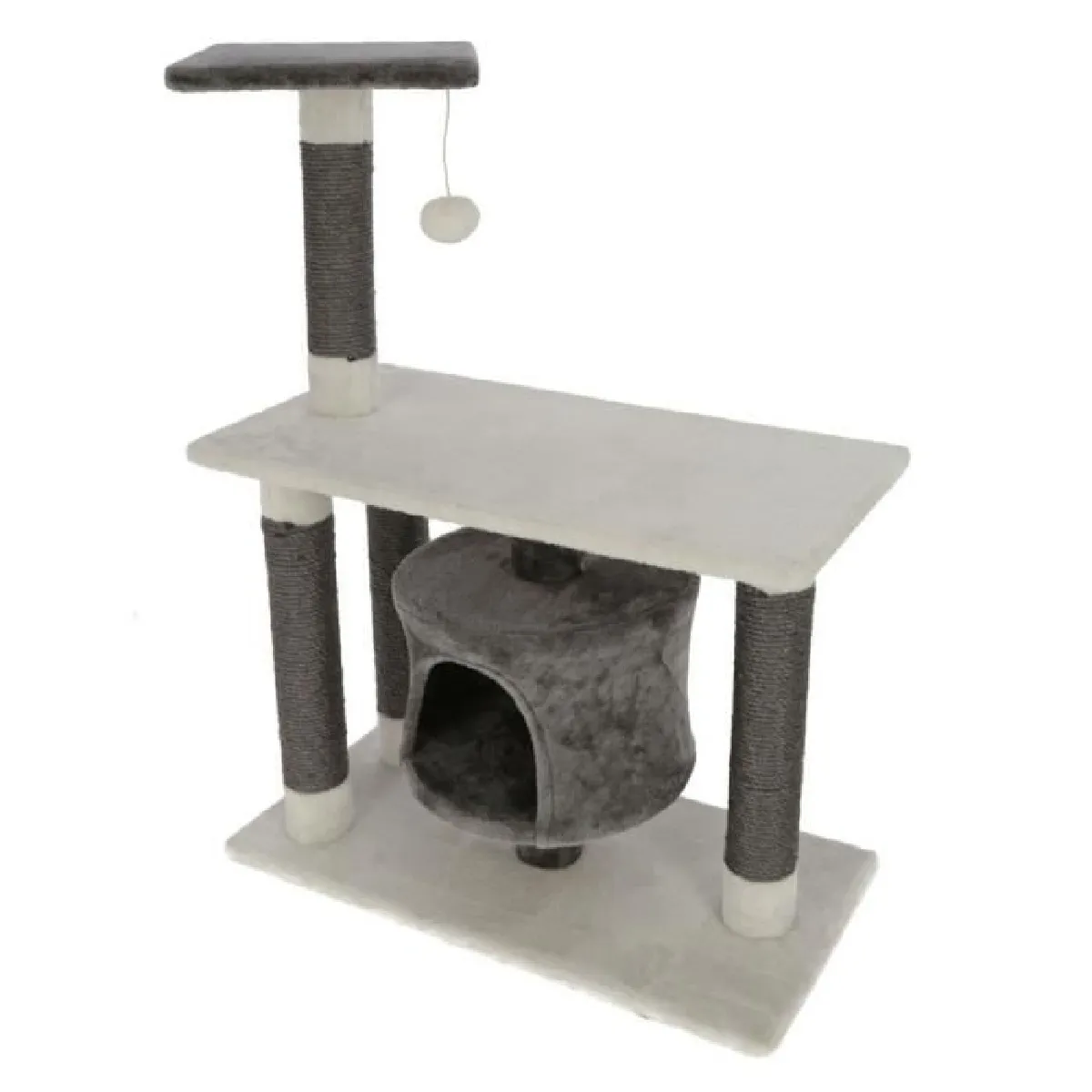 Kerbl - Arbre à chat Jade Darklight - 96 cm - Blanc et Gris - Image 3