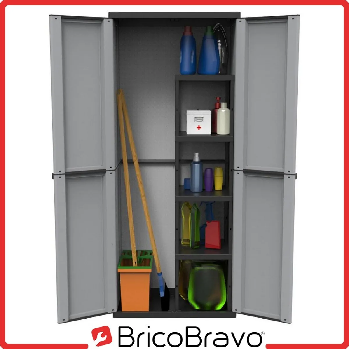 Générique Armoire Haute Plastique - Multicolore