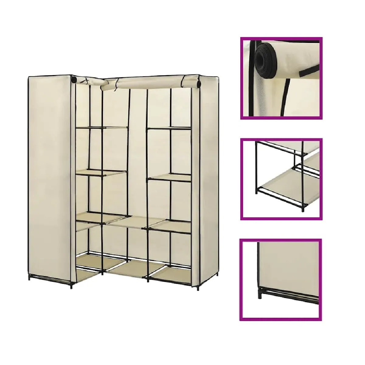 vidaXL Garde robe - vue 2