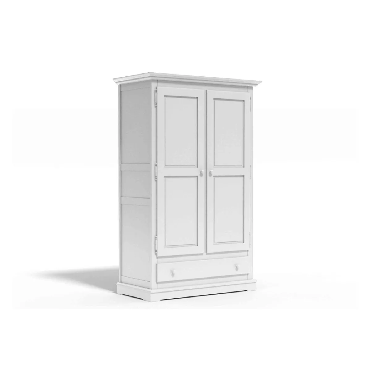 Decopin Armoire penderie avec tiroir - Blanc